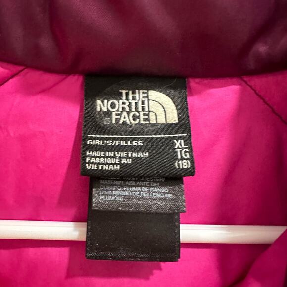 North Face Down Quilted Puffer Jacket Purple Size Girls XL 18 Women's Medium - Picture 8 of 12